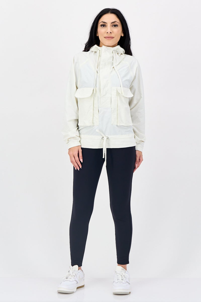 Reebok Women Sportswear Fit Long Sleeve Outdoor Jacket, Off White - Image 3